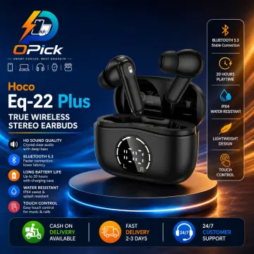 Hoco EQ22 PLUS Wireless Bluetooth Earbuds with ENC Calling Technology, Smart Touch Control