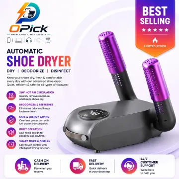 Automatic 2-Leg Shoe Dryer Electric Footwear Dryer with Warm Air Circulation, Moisture Removal & Odor Reduction