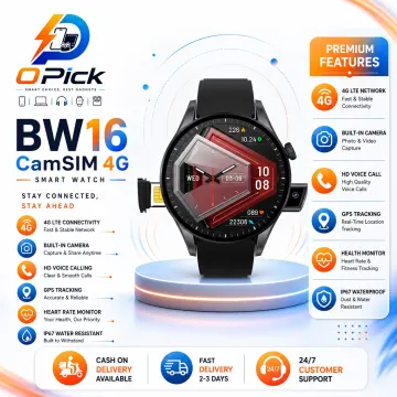 BW16 CamSim Smart Watch | SIM Support | HD Camera | Bluetooth Calling | Round Display