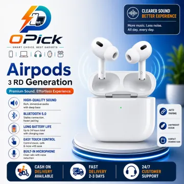 AirPods Pro 3rd Generation Bluetooth 5.3 Wireless Earbuds with Adaptive Noise Cancellation