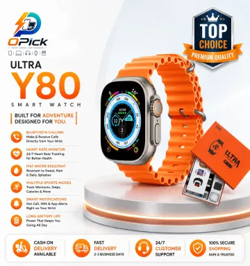Ultra Y80 Bluetooth Calling Smart Watch with 2.02" HD Display & Wireless Charging