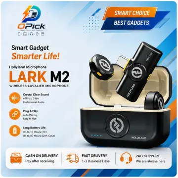 Hollyland LARK M2 Wireless Lavalier Microphone – Portable Audio Solution for Video Creators
