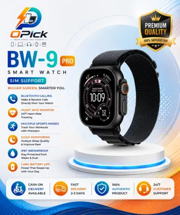BW9 Pro CamSim 4G Smart Watch with Camera, Bluetooth Calling, Health Tracking