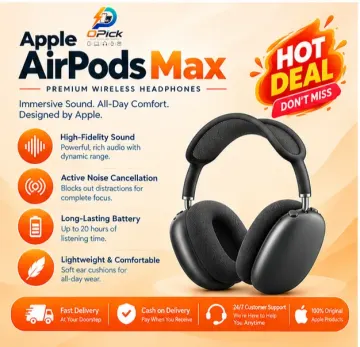 Apple Headphone Max – Wireless Studio-Style Headphones for Music and Entertainment