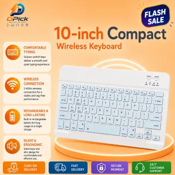 Sky Blue 10-Inch Keyboard – Modern Mini Keyboard for Everyday Computer Use