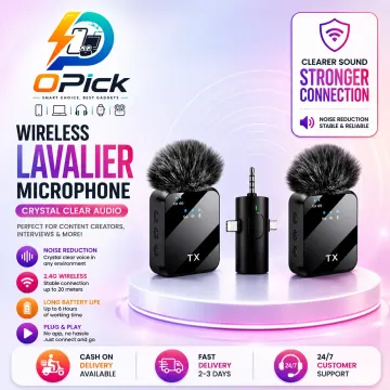 F11-2 Professional Wireless Clip-on Microphone with Intelligent Noise Cancellation
