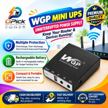 WGP Smart Mini DC UPS – Emergency Backup Power for Router & ONU