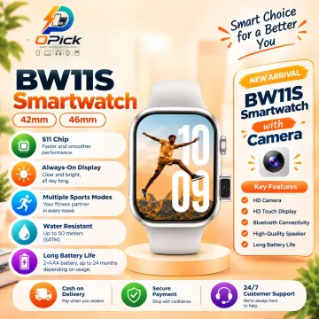 BW11 4G Smart Watch with SIM Calling, Pop-Up Camera & 2.01" HD Touch Display