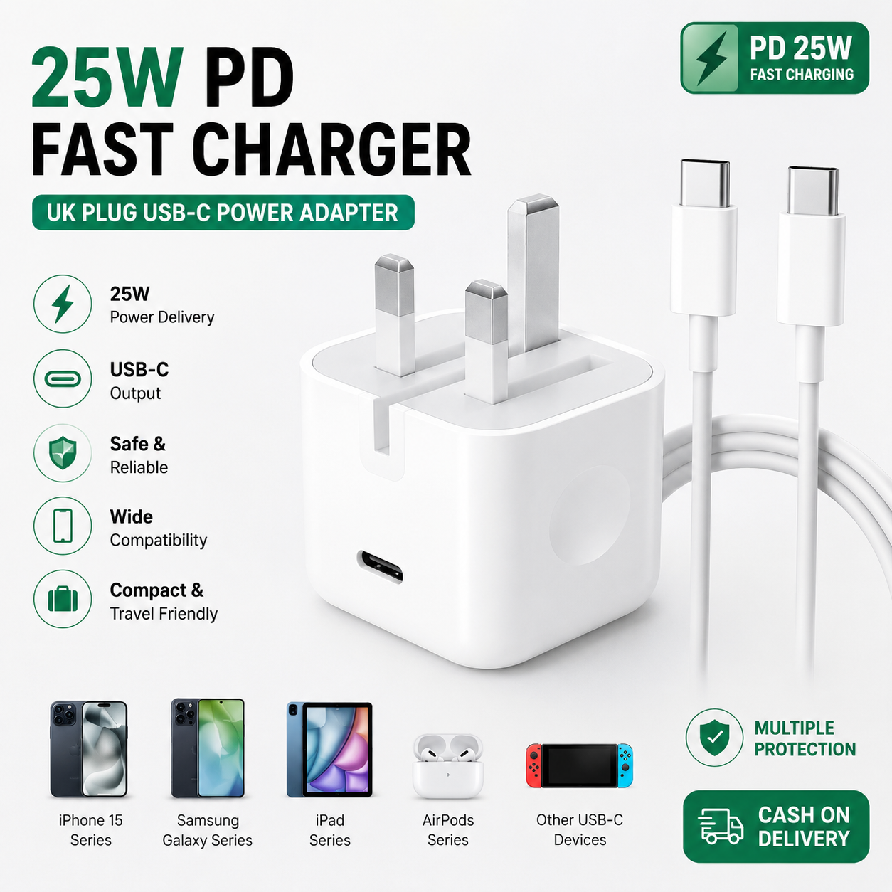 iPhone 16 Pro Max  25W Fast Charger Adapter